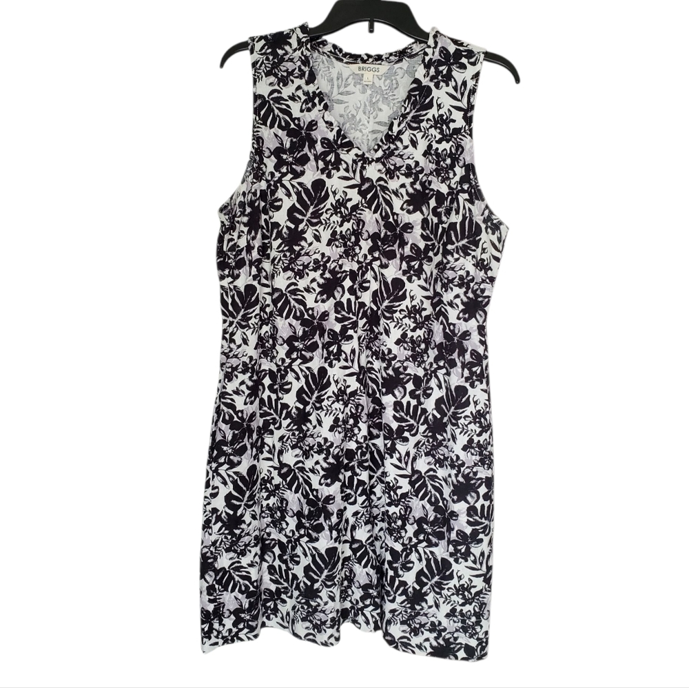 Briggs Ladies' Ruffle V-Neck Linen Blend Dress - Large - Picture 4 of 9